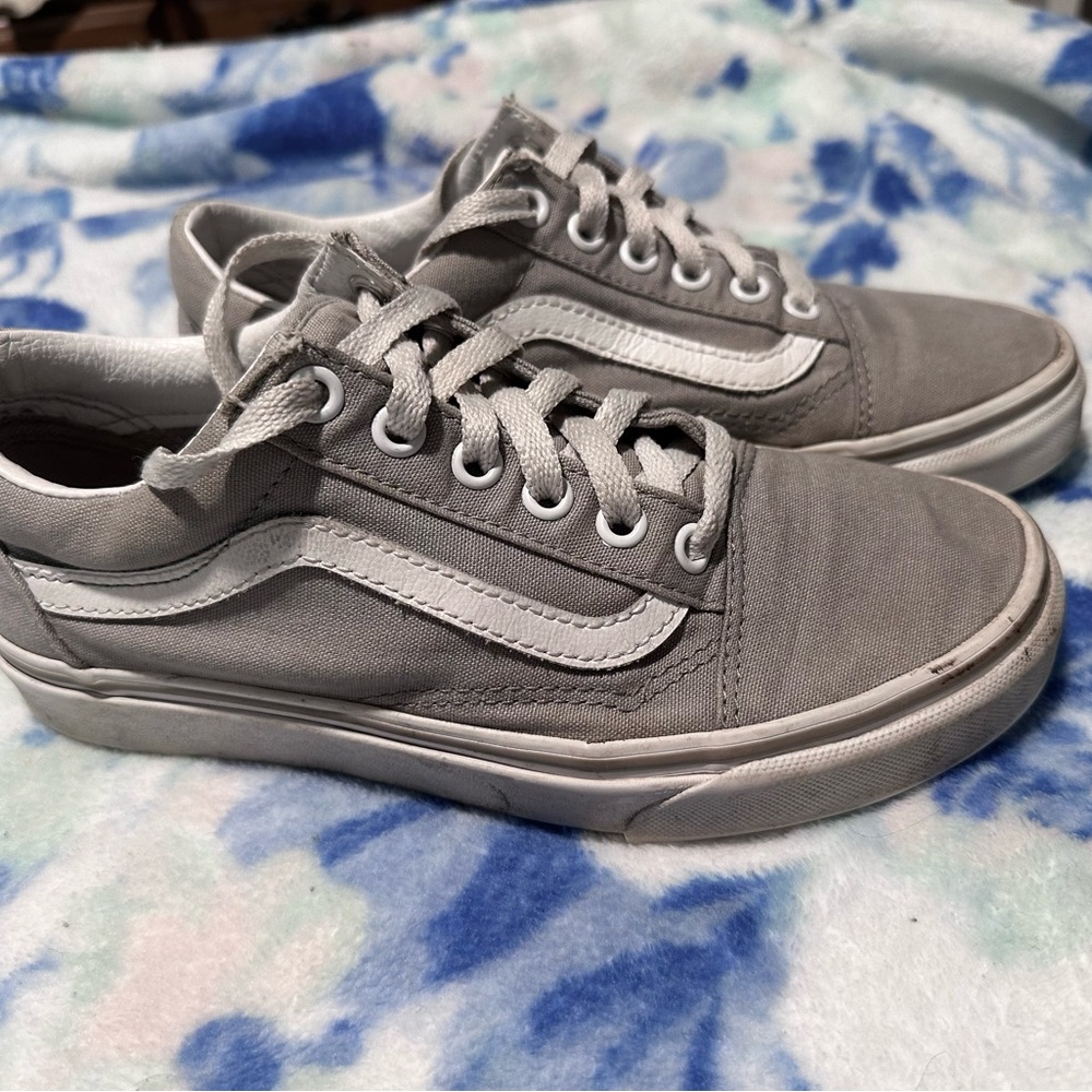Vans Gray and White Women's Sneakers